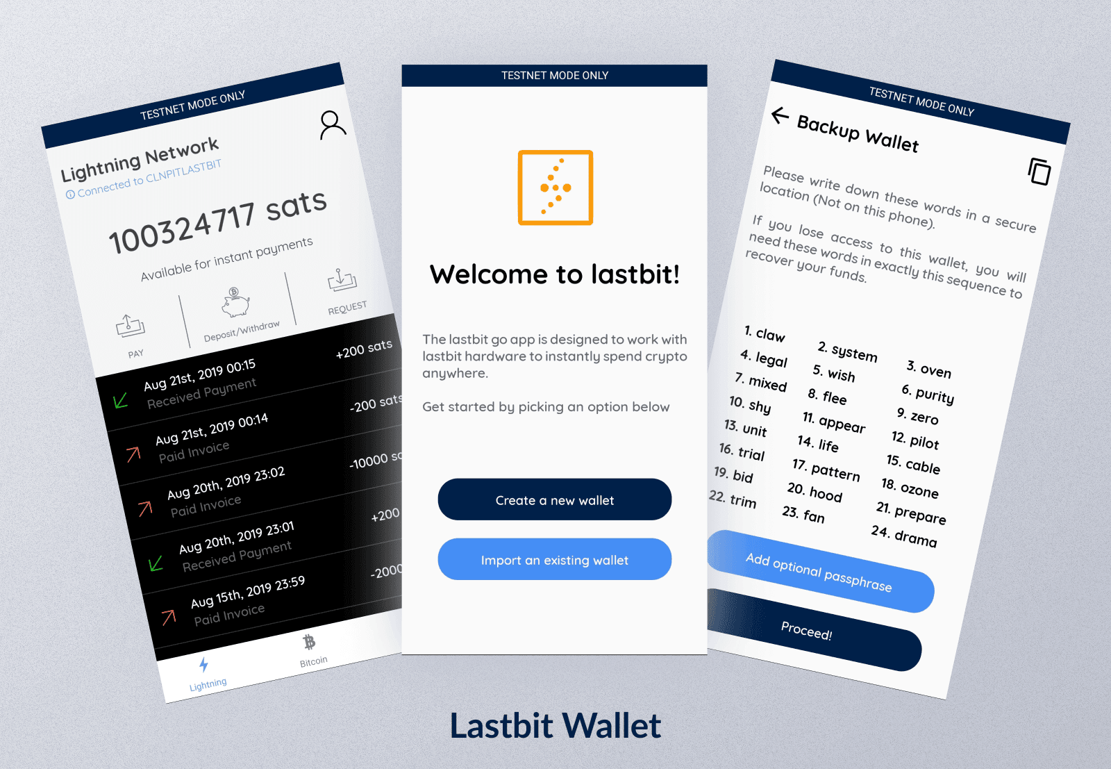 Lastbit Wallet Interface