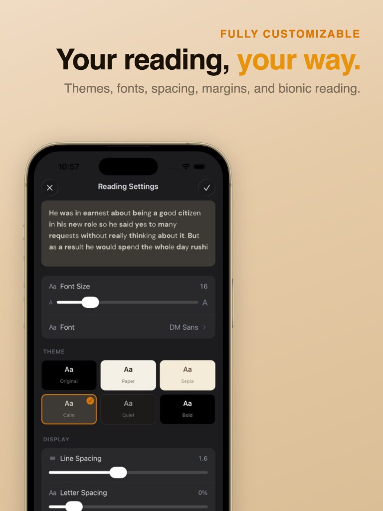 Reader Customization